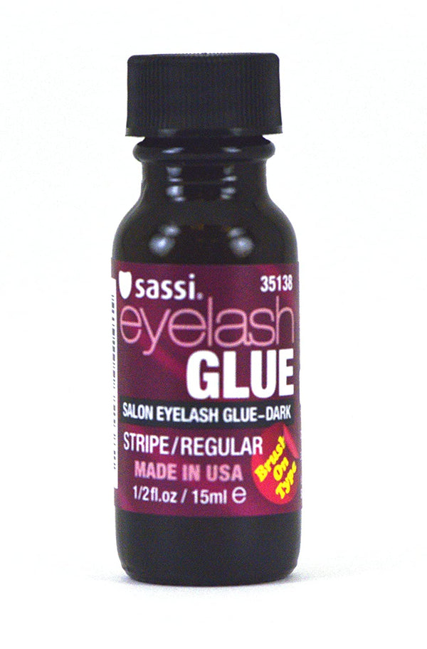 Sassi Eyelash Glue Dark .5 oz Brush On Type