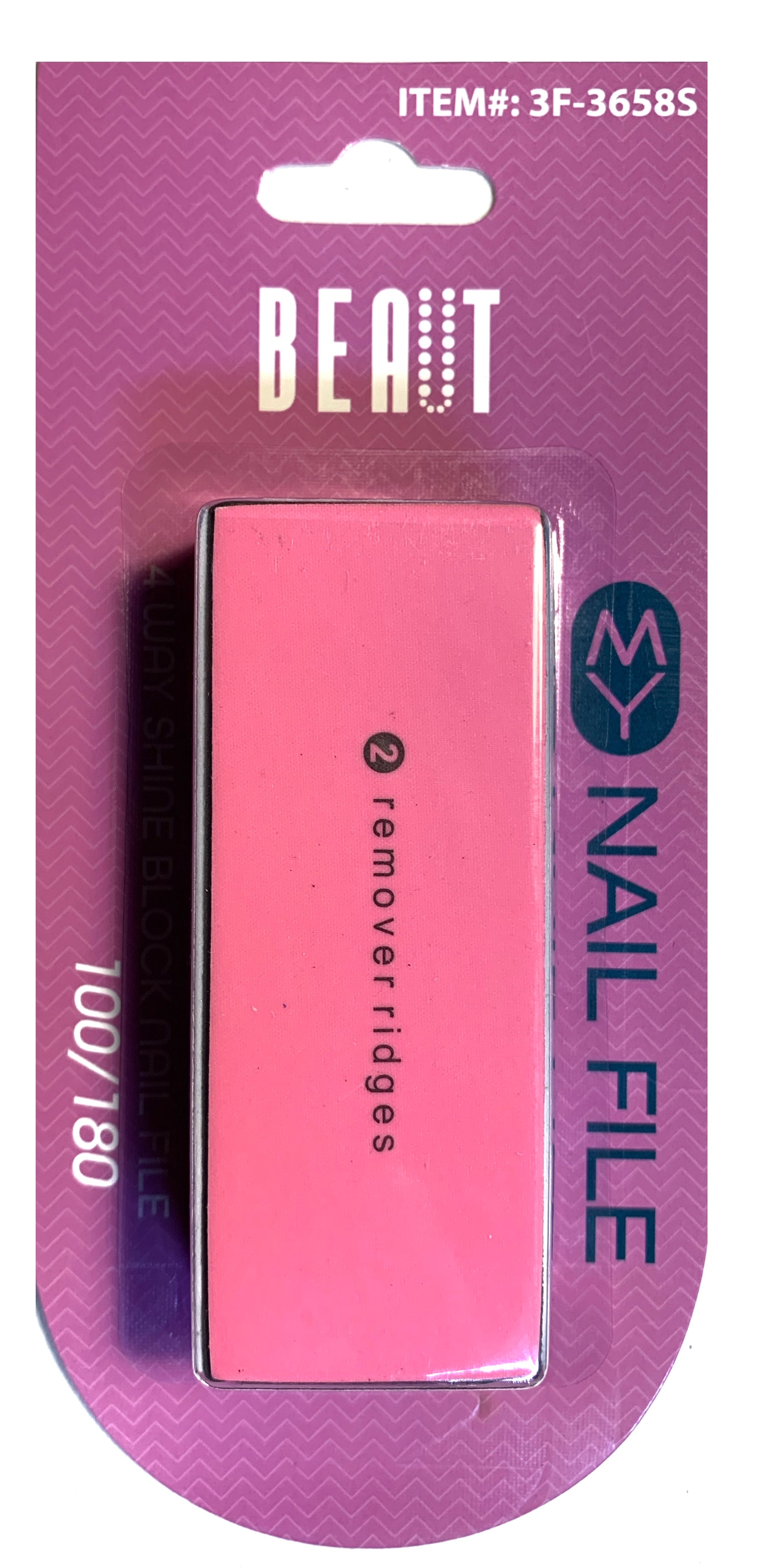 Nail File 4 Way Shine Block 100/180