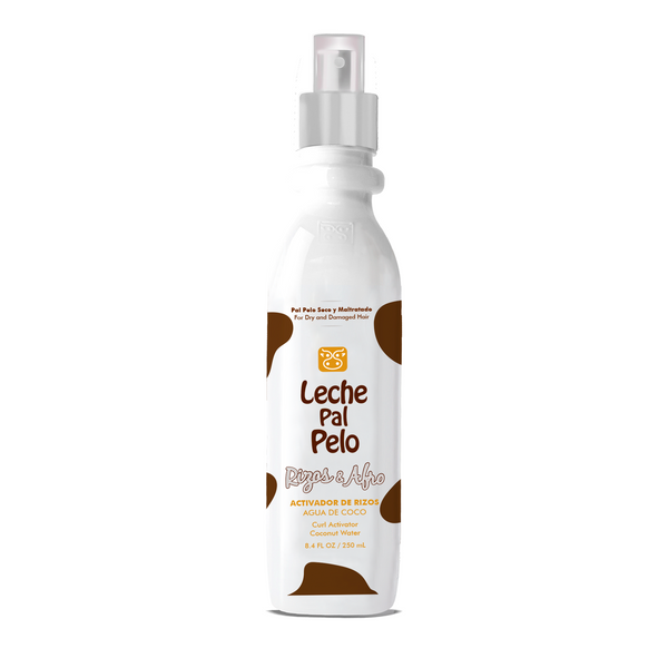Leche Pal Pelo Hair Curl Activator Coconut Water 8.4oz - Activador de Rizos del Cabello de Agua de Coco