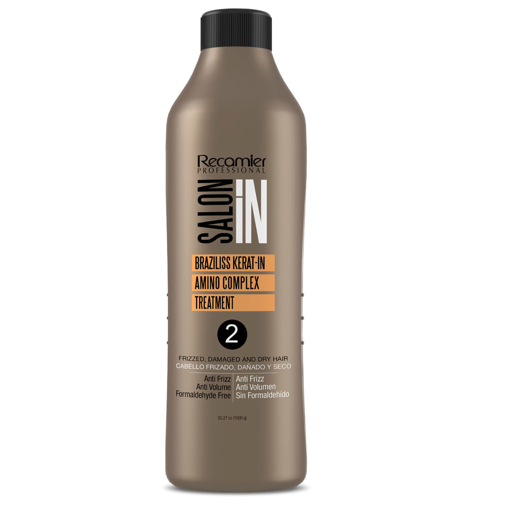 Recamier Professional Salon In Braziliss Kerat-in Amino Complex Hair System Shampoo-Treatment-Mask 3 x 35.27 fl. oz. each