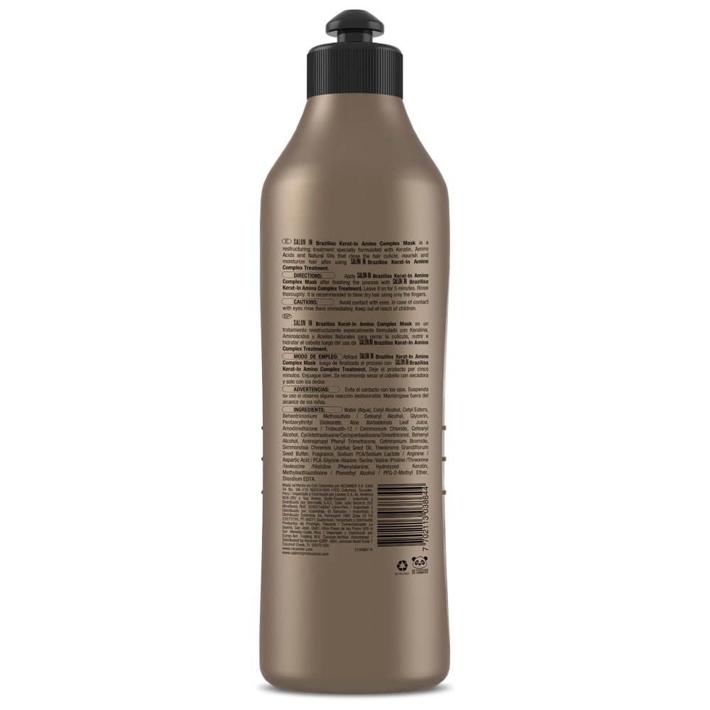 Recamier Professional Salon In Braziliss Kerat-in Amino Complex STEP 3 Hair Mask  35.27oz