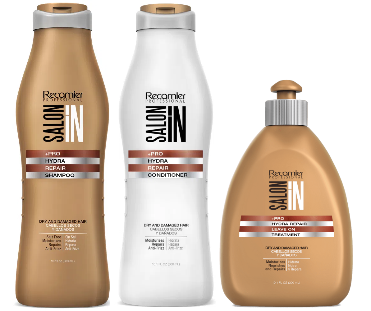 Recamier Professional Salon In +Pro Hydra Repair Hair Shampoo, Conditioner and Treatment Bundle 3 Piece kit 40373 Small
