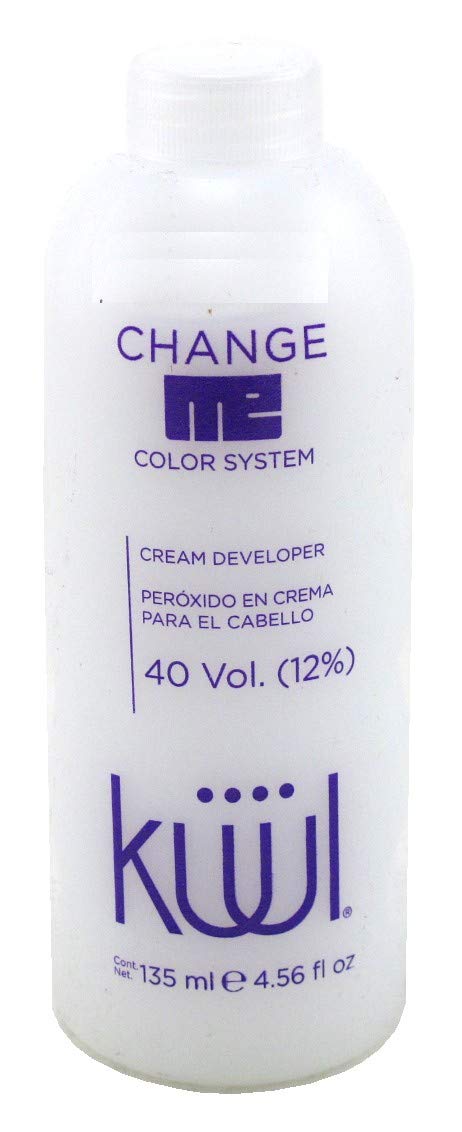 Kuul Change Me Color System Volume Cream Developer 40 ( 12% ) 4.56 Ounce - Peroxido en Crema para el Cabello 40 vol.