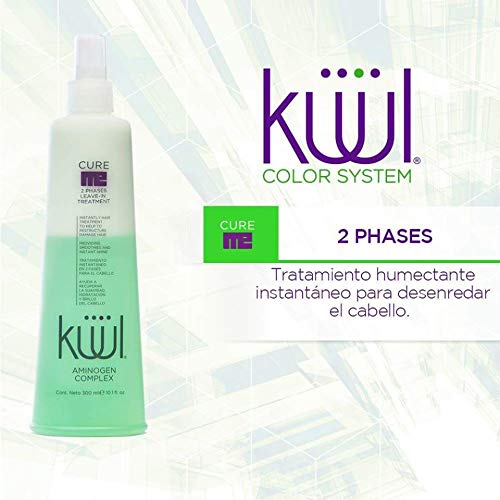 Kuul Cure Me Damaged Hair Two Phases Leave-in Treatment 10.1oz - Tratamiento Instantaneo en 2 Fases para el cabello