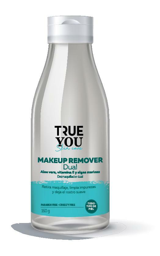 TRUE YOU Dual Action Makeup Remover with Aloe, Cucumber and Seaweed 5.41 fl.oz.