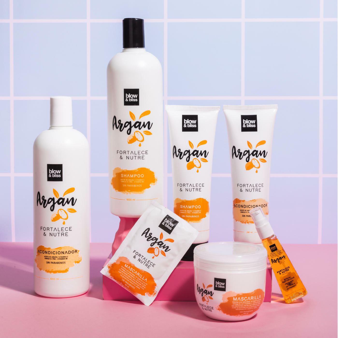 Blow & bliss Argan Oil Hair Shampoo Strengthens and Nourishes enriched with Vitamin E  9.47 fl.oz.