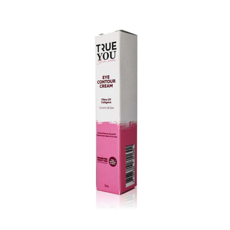 TRUE YOU Eye Contour Cream UV and Solar Filter with Collagen Moisturizes and Revitalizes Rose 0.5oz