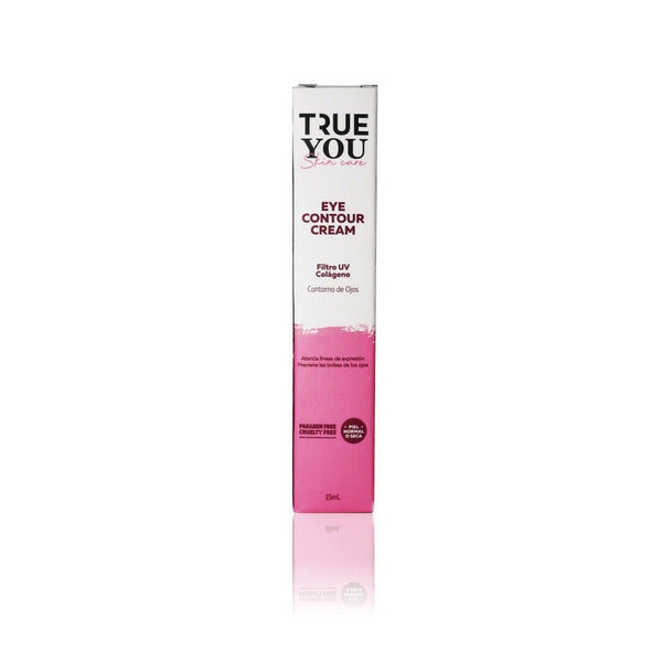 TRUE YOU Eye Contour Cream UV and Solar Filter with Collagen Moisturizes and Revitalizes Rose 0.5oz
