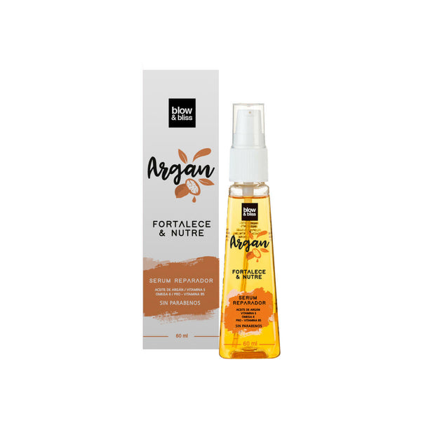 Blow & bliss Argan Oil Hair Repairing Serum Strengthens and Nourishes Shine and Silky 2.03 fl.oz.