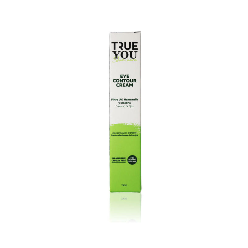 TRUE YOU Eye Contour Cream UV and Solar Filter with Collagen Moisturizes and Revitalizes Green 0.5oz