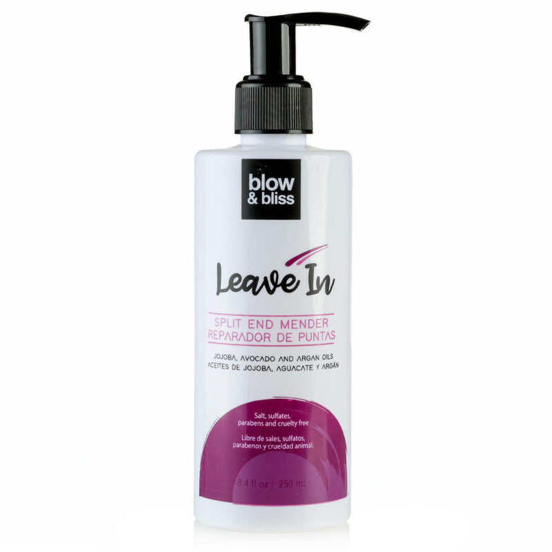 Blow & bliss Leave In Split Ends Repair Hair Treatment with Keratin, Rice Protein, Jojoba, Avocado and Argan Oil 8.4 fl.oz