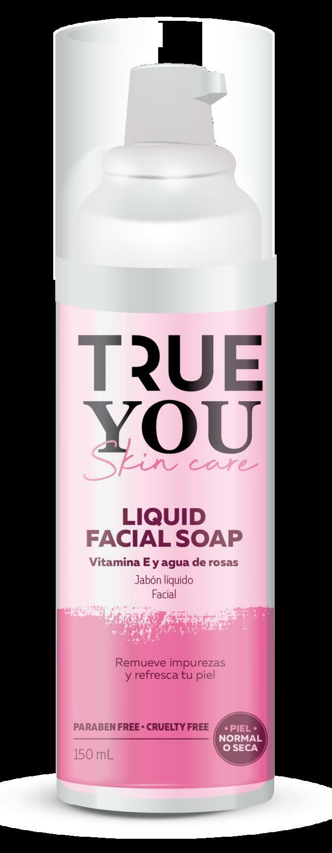 TRUE YOU Liquid Facial Soap with Rose Water and Vitamin E Rose 5.07 fl.oz.