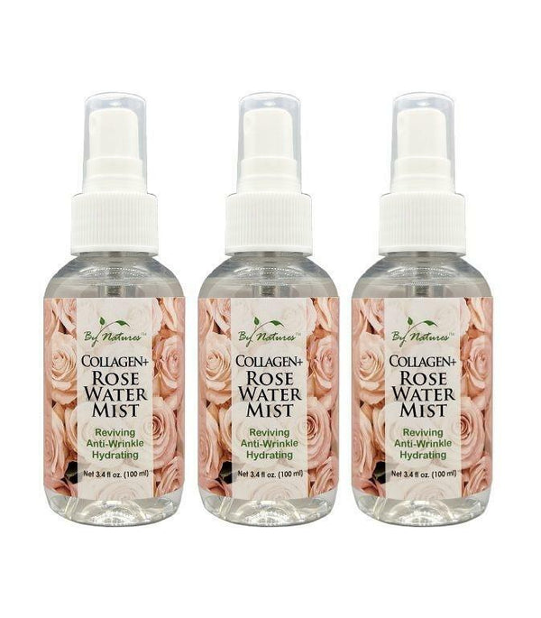 By Natures Collagen + Rose Water Mist Travel Size (3 PACK)