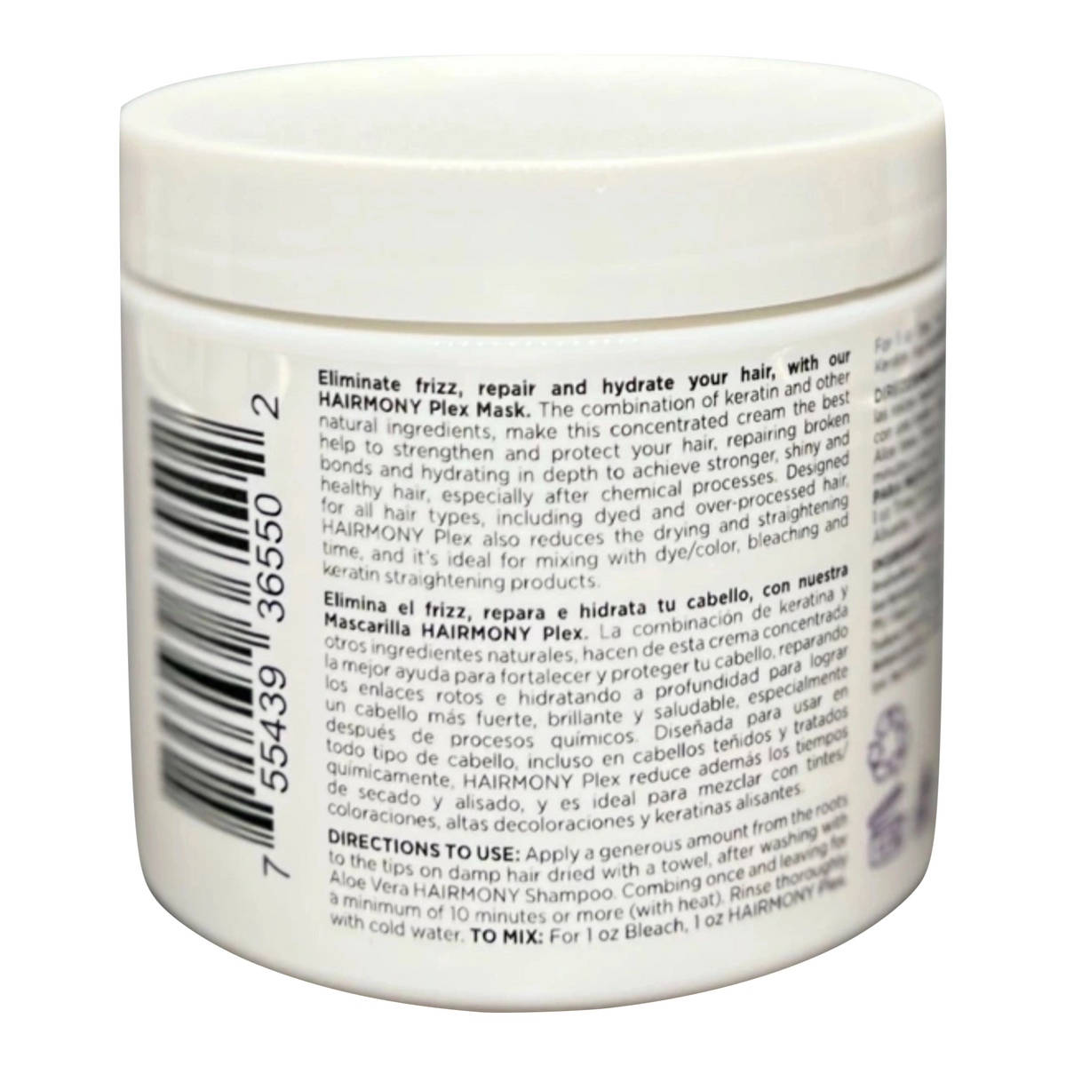Hairmony Plex Professional Hair Fortifying and Repair Mask 16 Fl oz - Mascara reparadora para el cabello