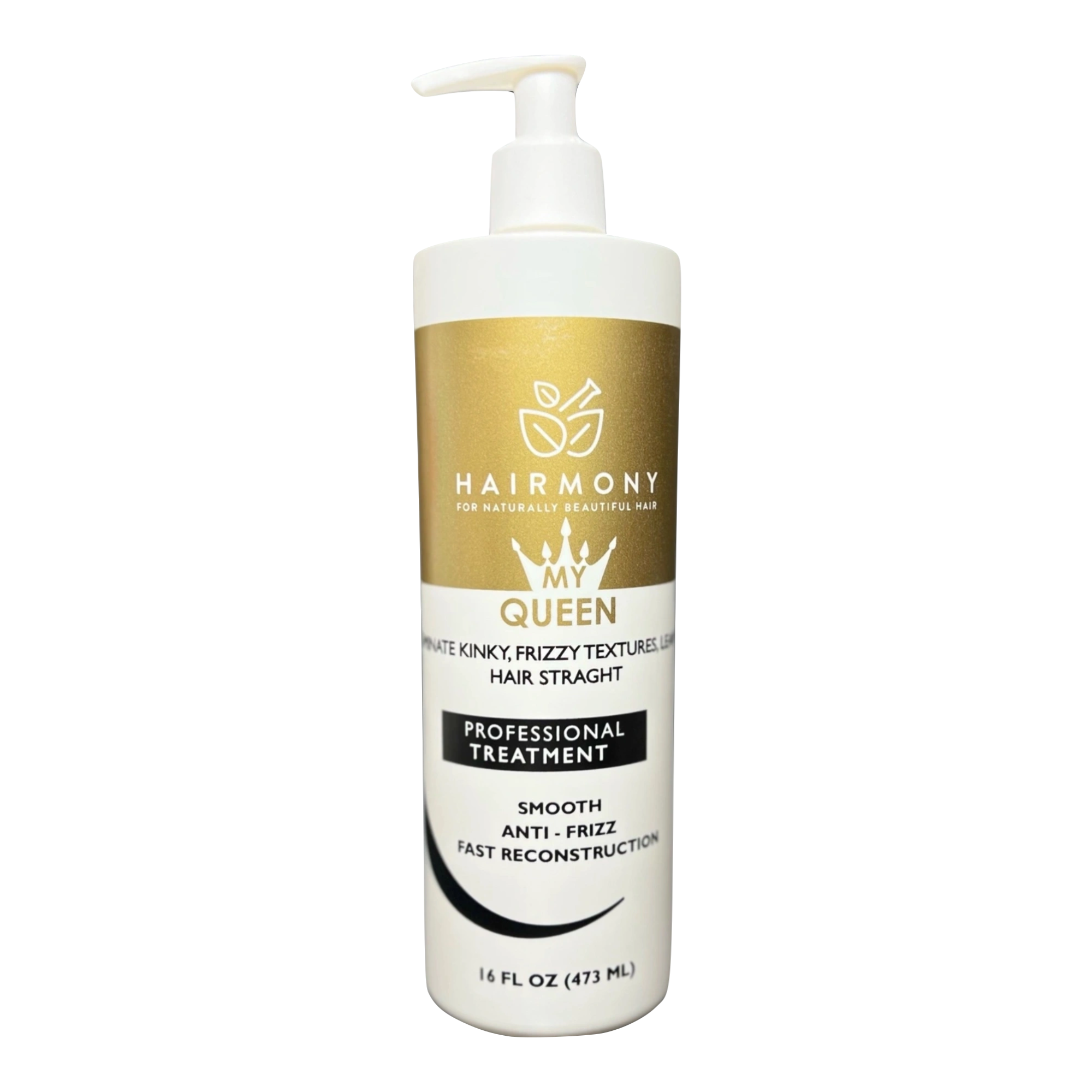 Hairmony My Queen Professional Hair Anti-Frizz Reconstruction Keratin Treatment 16oz - Tratamiento anti-Frizz Reconstructor para el cabello