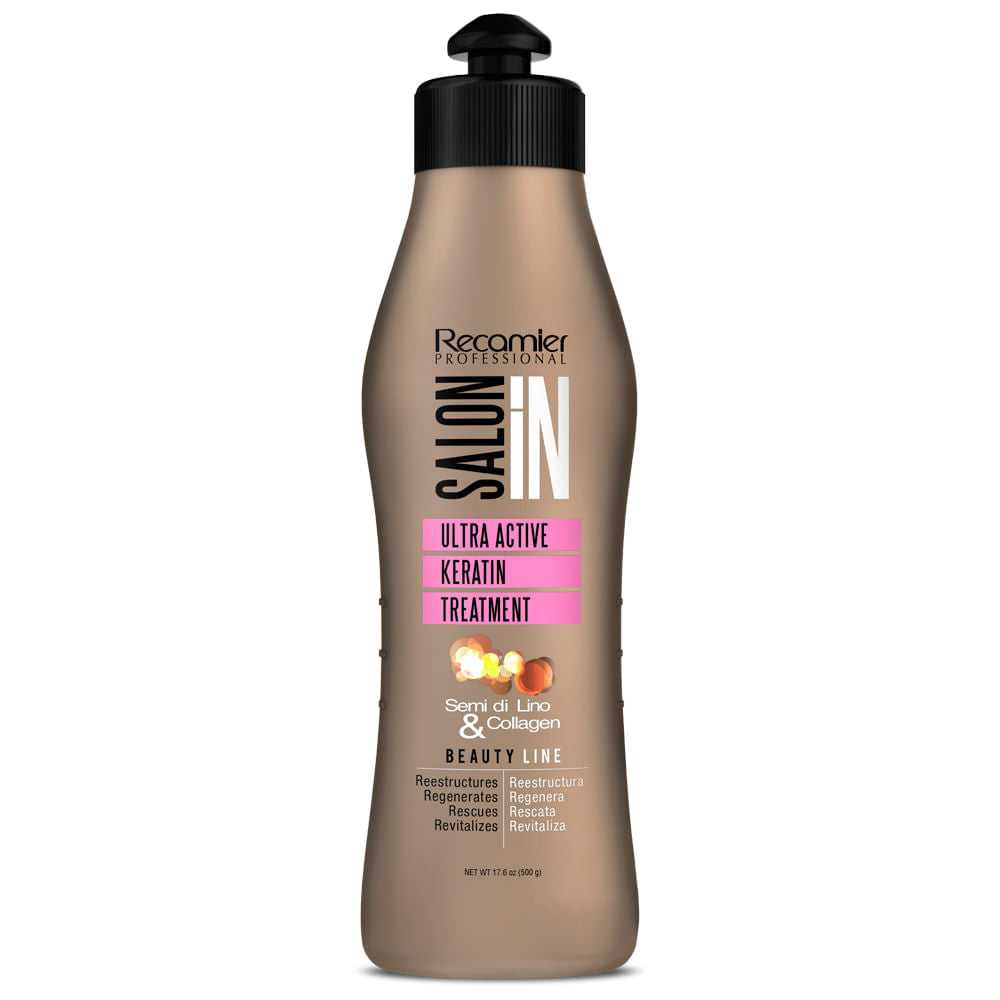 Recamier Salon In Ultra Active · Tratamiento de queratina · 17.6 oz · 500 ml