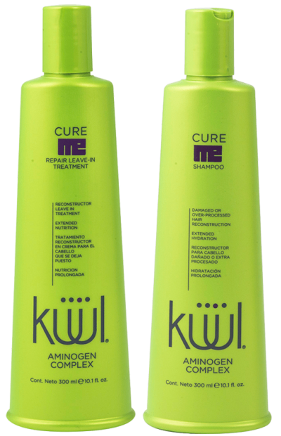 Kuul Cure Me Aminogen Complex Hair Reconstruction Kit Shampoo and Treatment 2 x 10.1 oz ea.