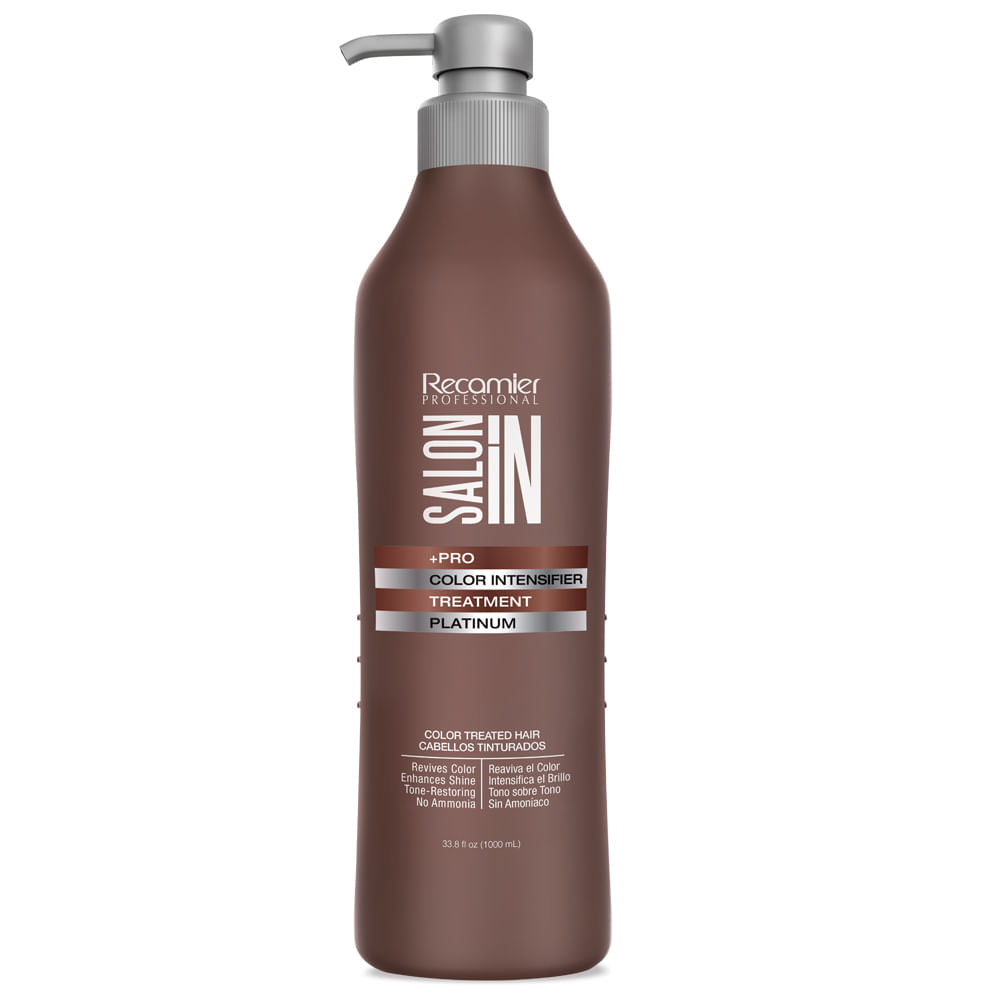Recamier Professional Salon In +Pro Color Intensifier Hair Treatment Platinum 33.8oz - Tratamiento Intensificador de Color Platino para cabello pintado